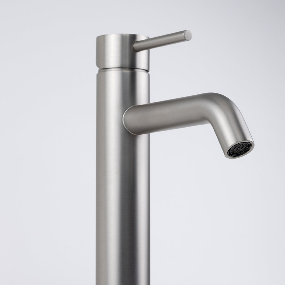 Mira Brushed Nickel Tall Basin Mixer