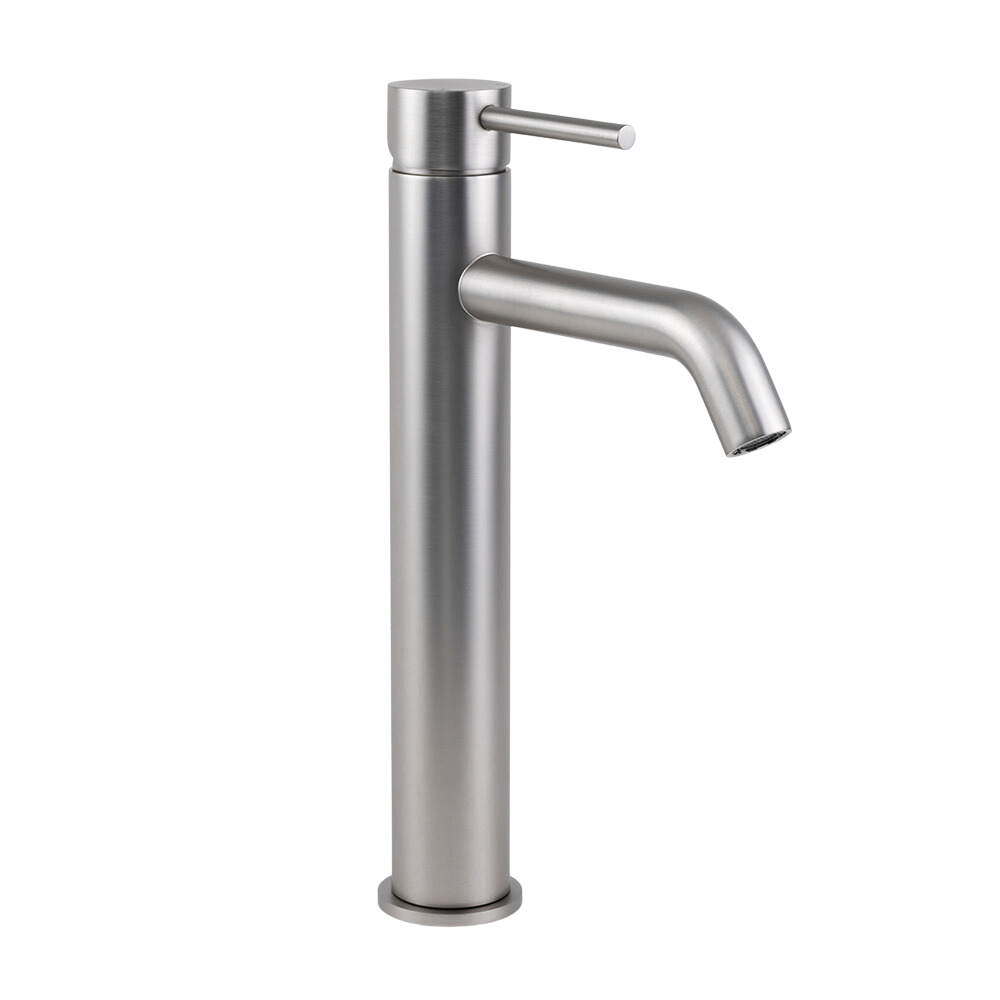 Mira Brushed Nickel Tall Basin Mixer