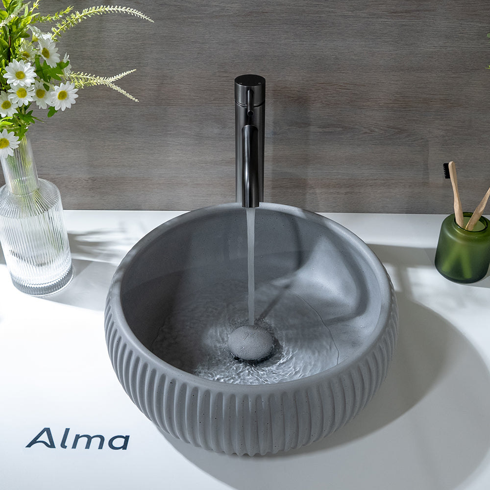 Mira Brushed Gunmetal Tall Basin Mixer