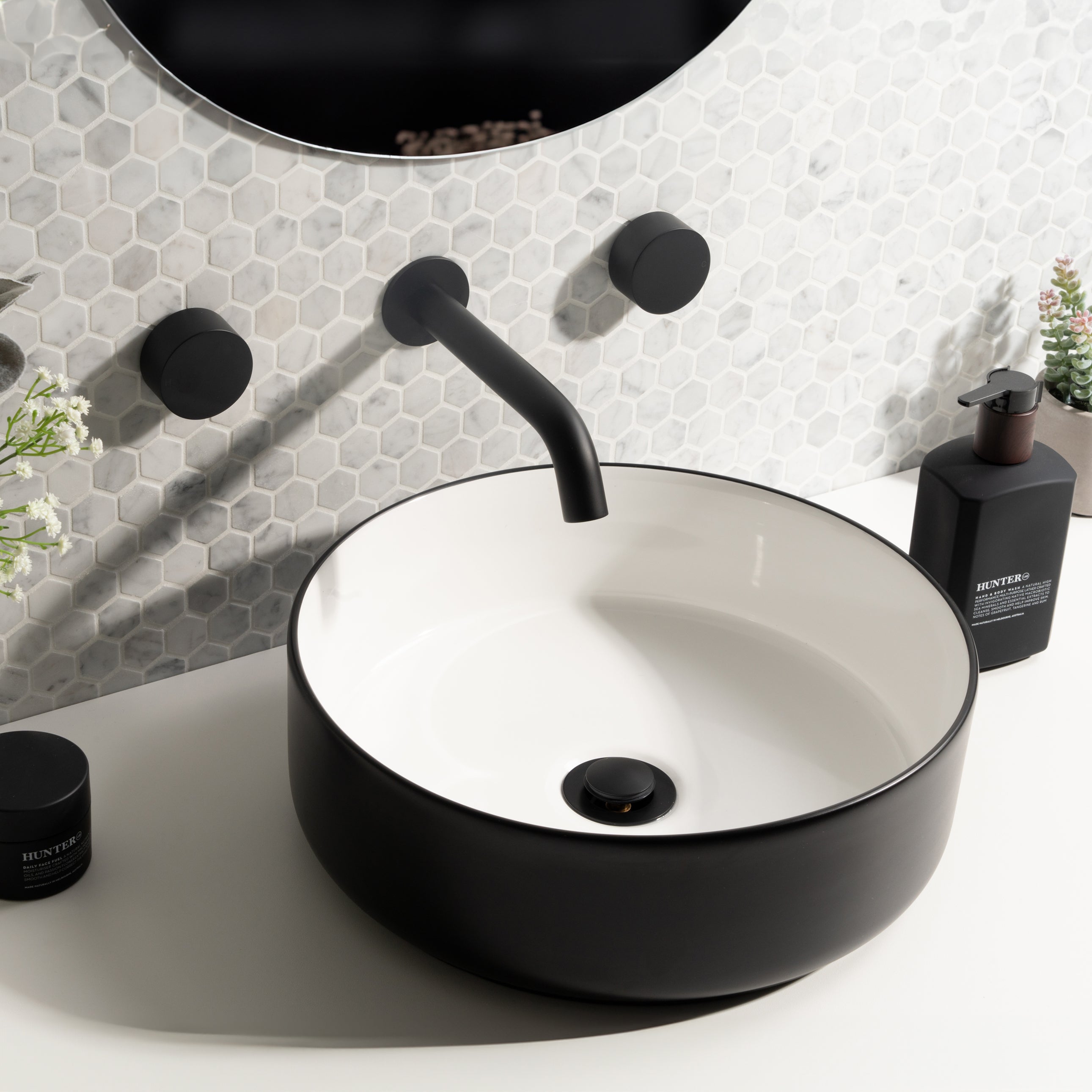 Mira Matte Black Wall Spout