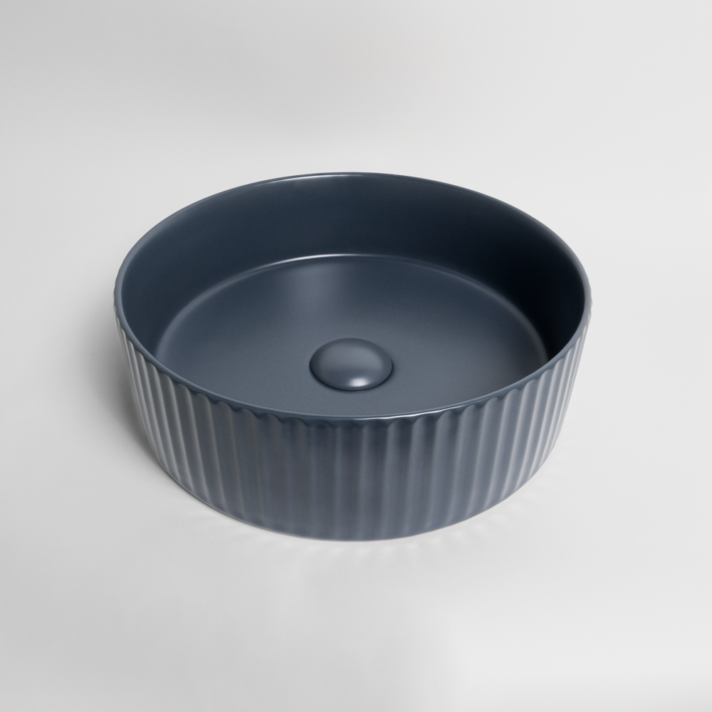 Camilla Fluted Matte Blue Basin