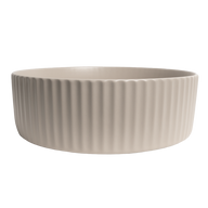 Camilla Fluted Matte Ecru Sand Basin