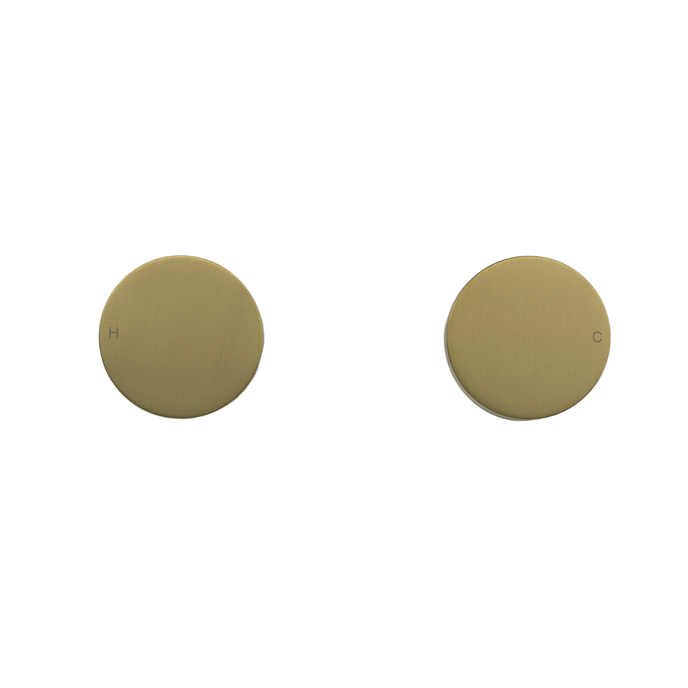 Simon Brushed Brass Gold Simple Circle Handles