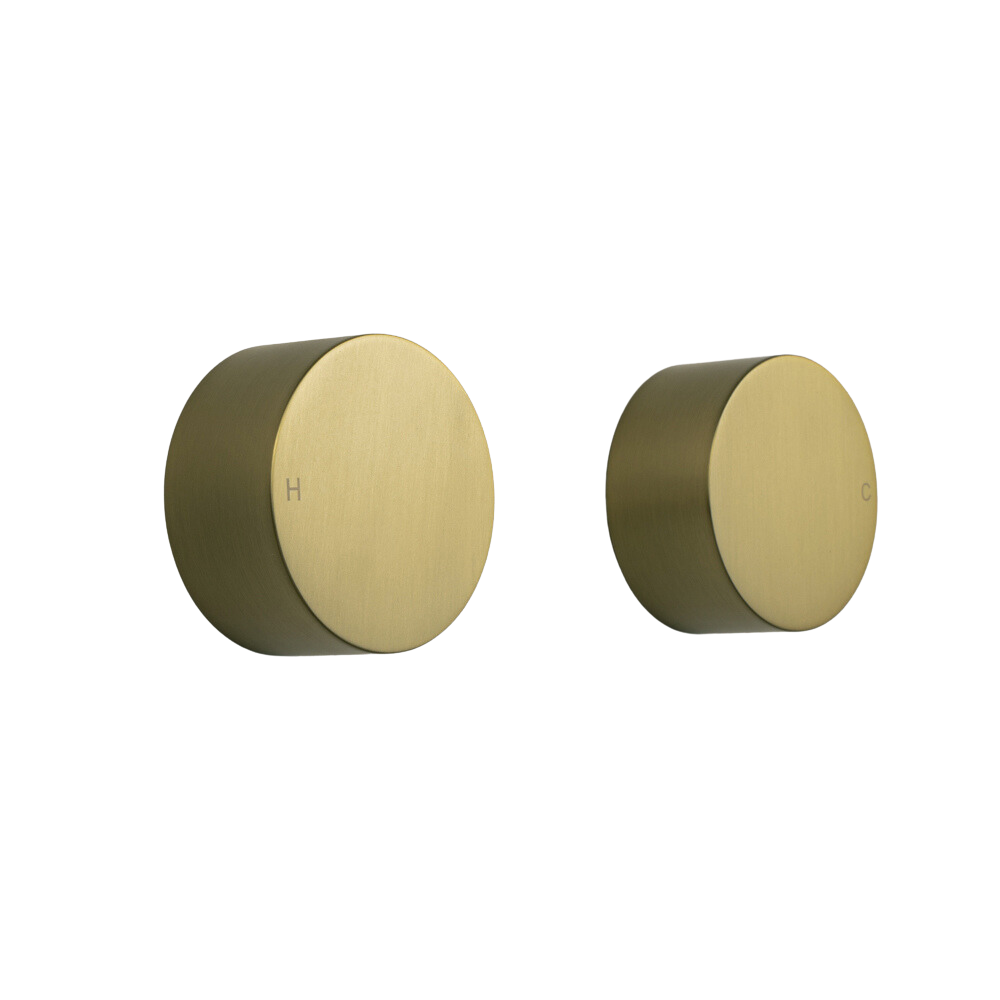 Simon Brushed Brass Gold Simple Circle Handles