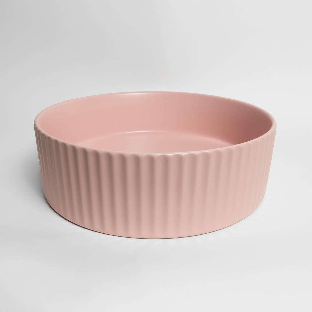 Camilla Fluted Matte Pink Basin