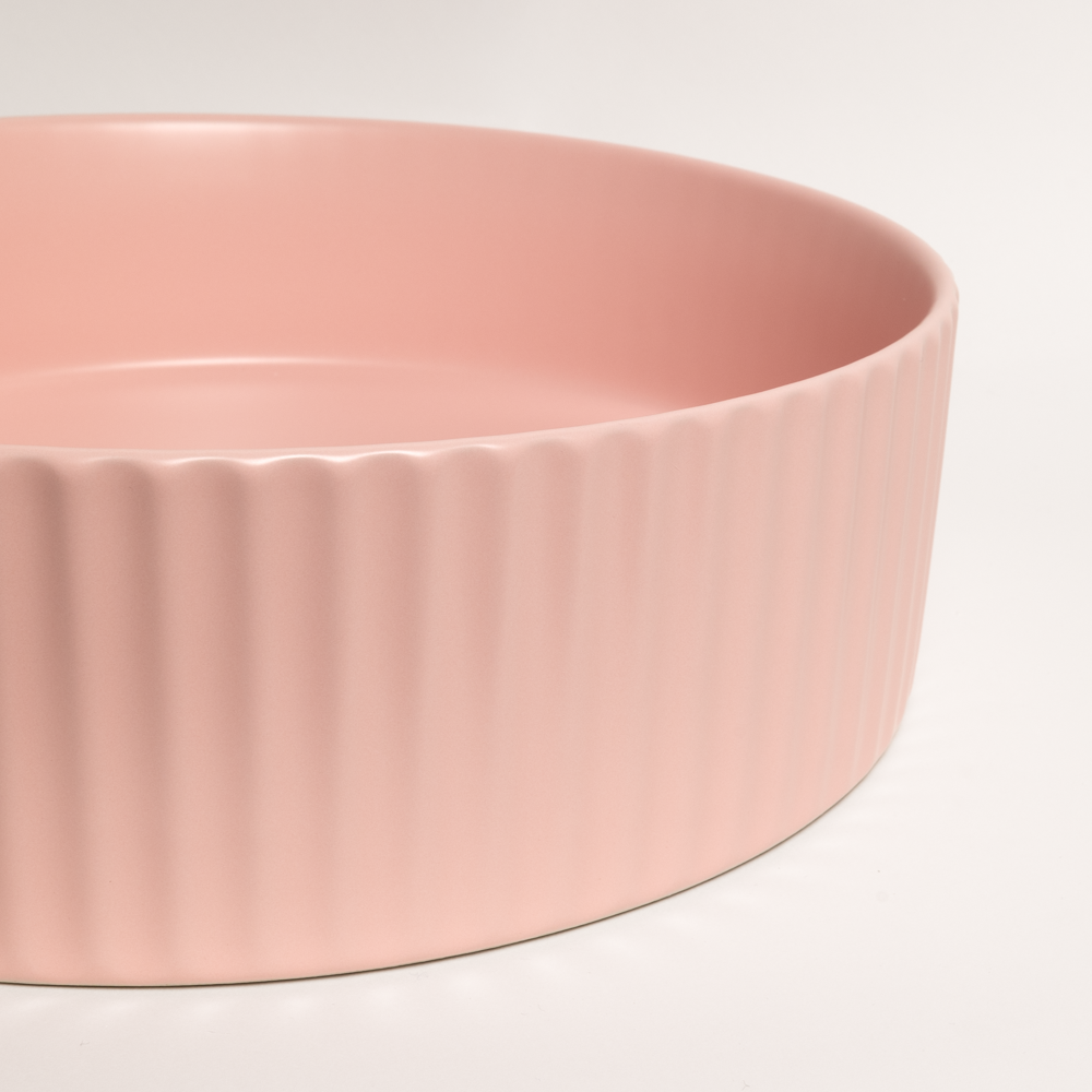 Camilla Fluted Matte Pink Basin