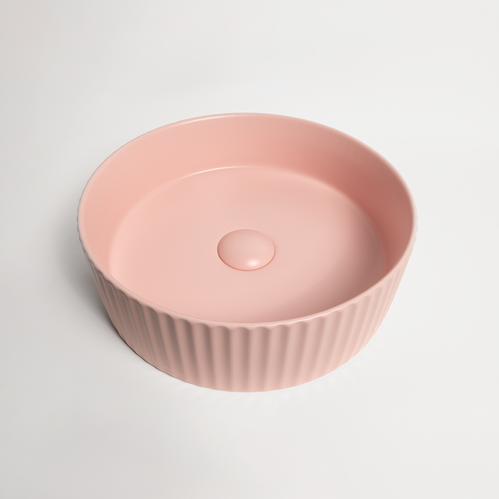 Camilla Fluted Matte Pink Basin