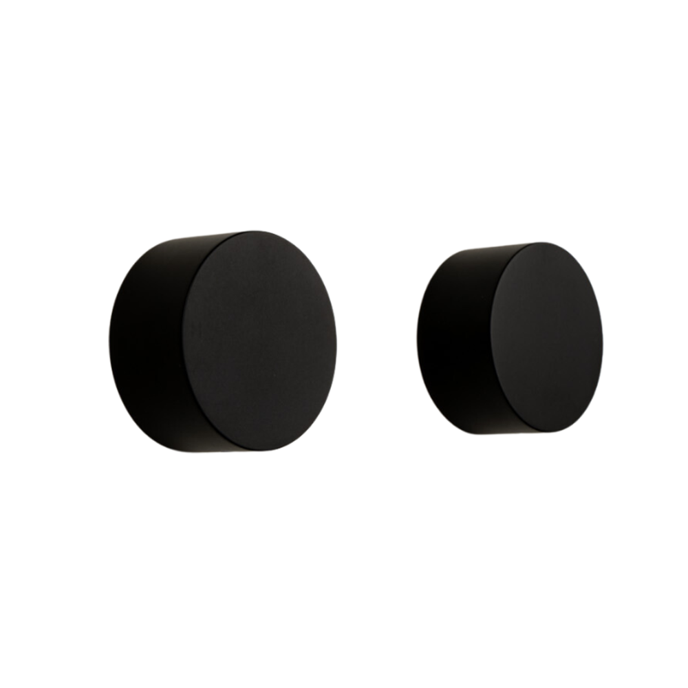 Simon Matte Black Simple Circle Handles