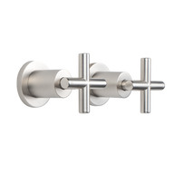 Cora Brushed Nickel Cross Tap Handles