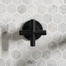 Cora Matte Black Cross Tap Handles