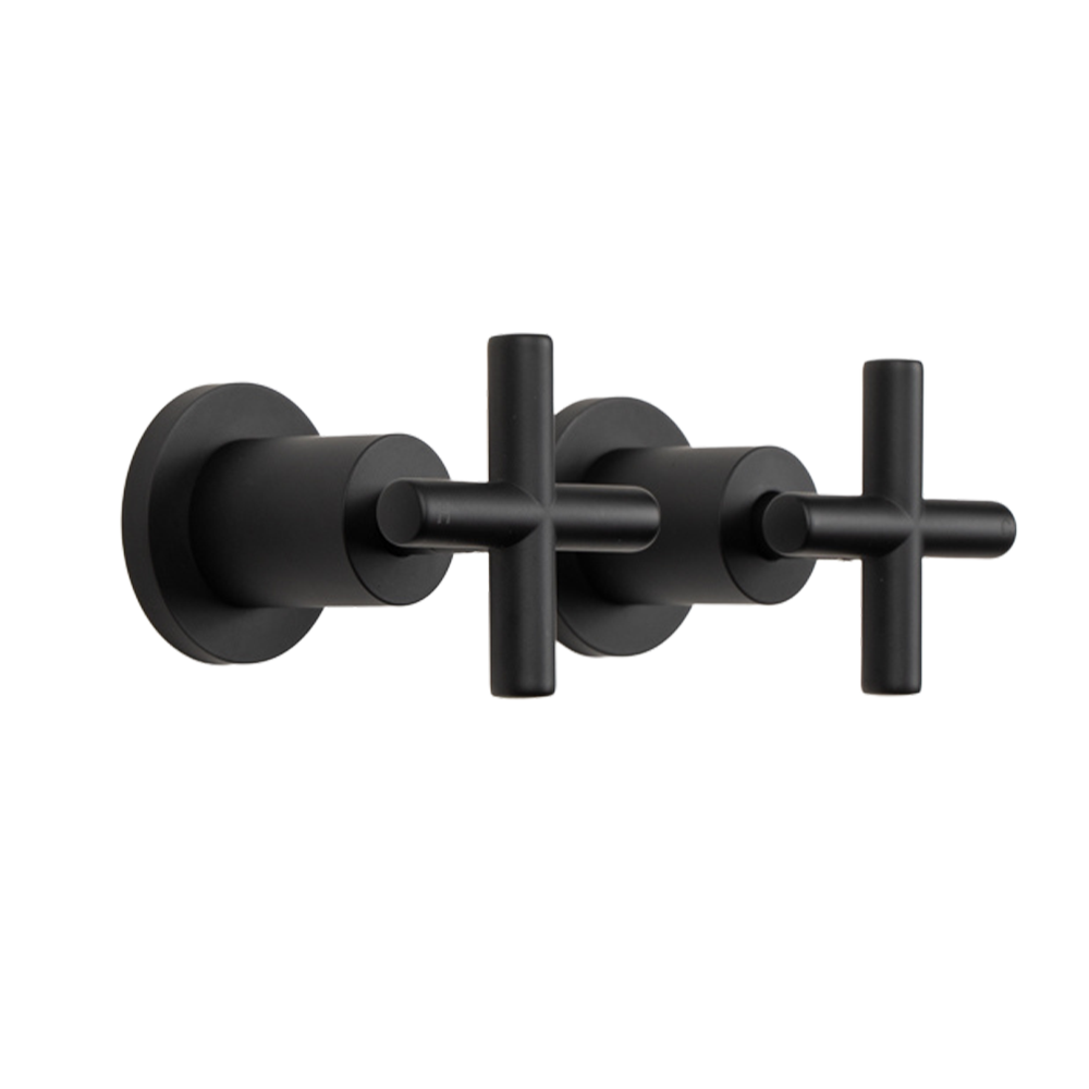 Cora Matte Black Cross Tap Handles