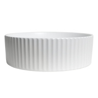 Camilla Fluted Matte White Basin