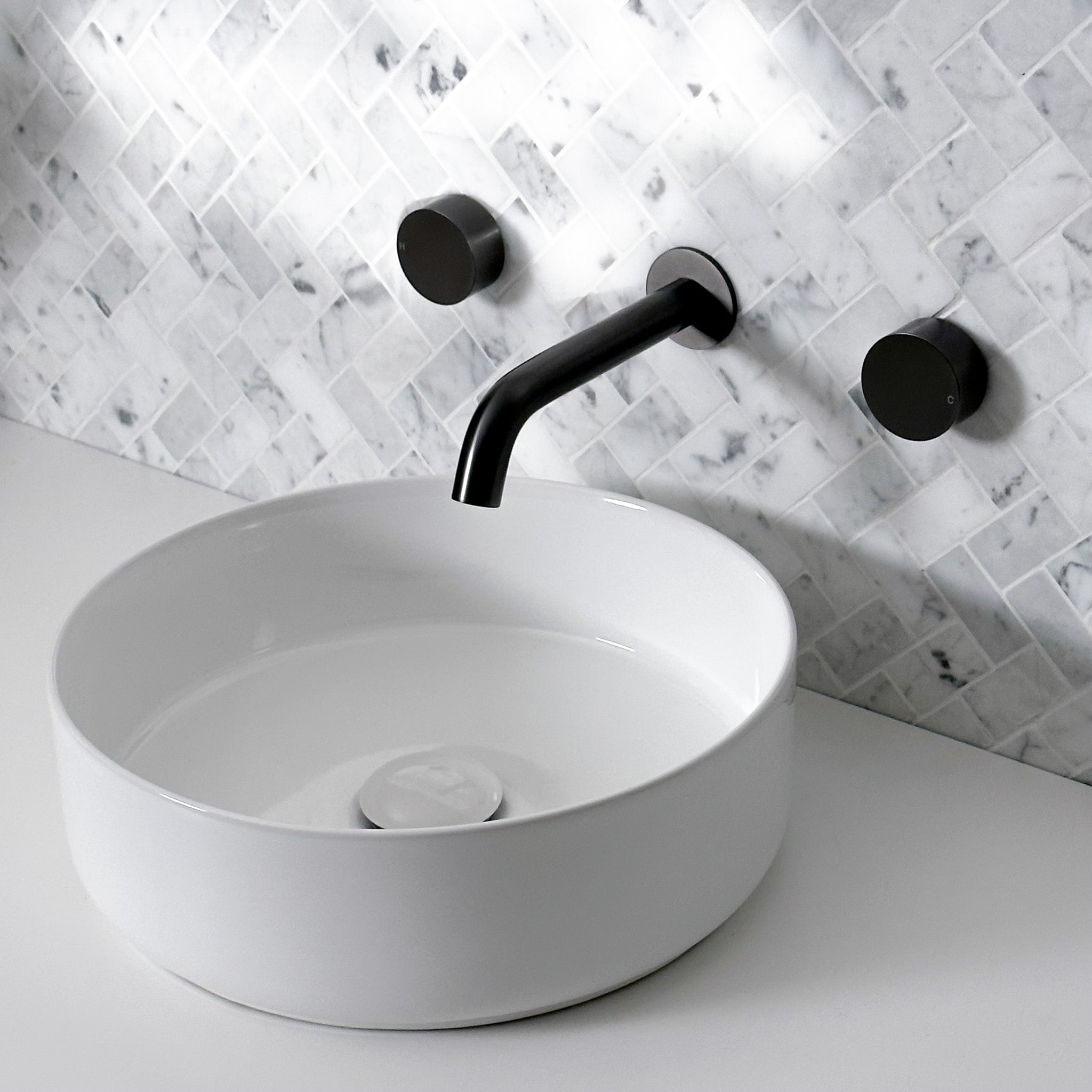 Navi Gloss White Circle Basin