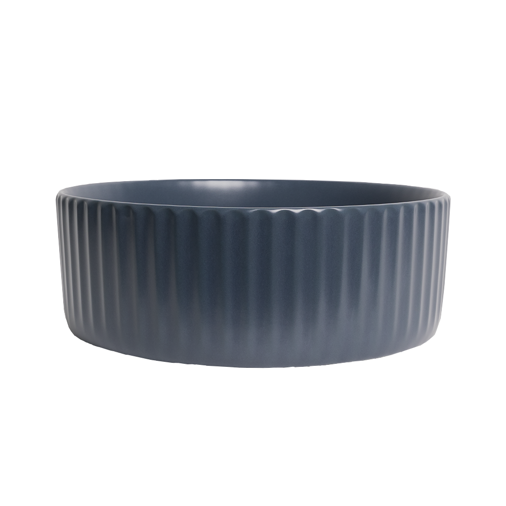 Lula Mini Fluted Matte Blue Basin