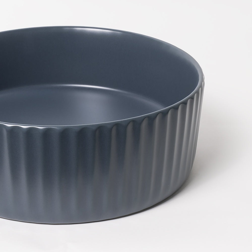 Lula Mini Fluted Matte Blue Basin