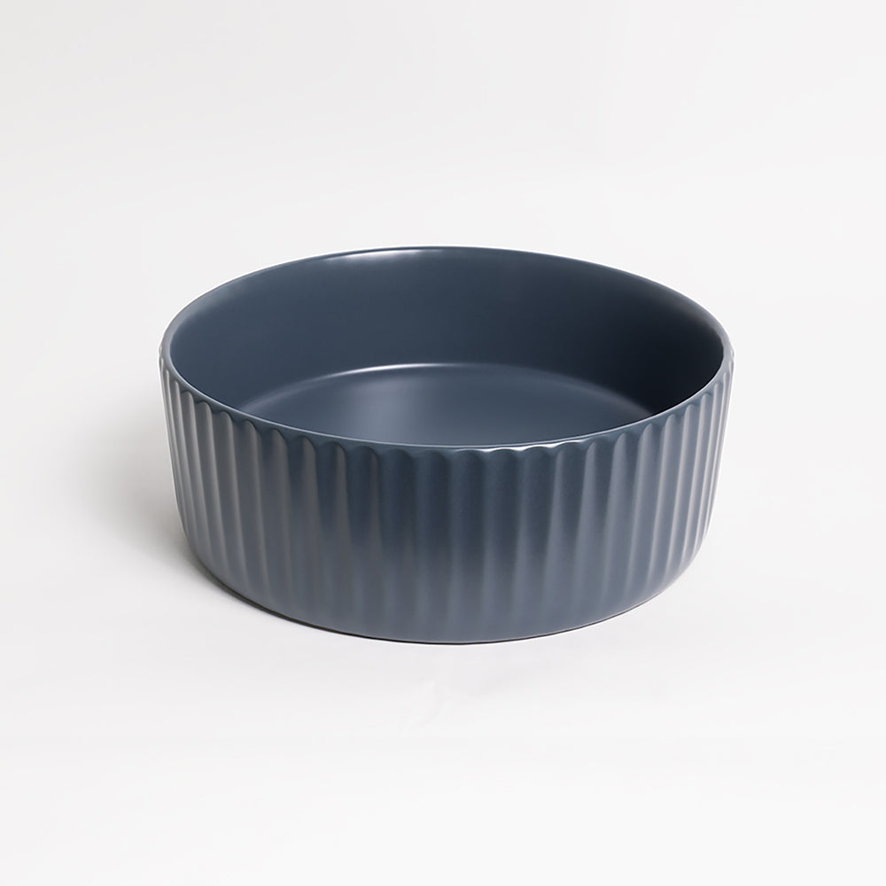 Lula Mini Fluted Matte Blue Basin