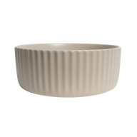 Lula Mini Fluted Matte Ecru Sand Basin