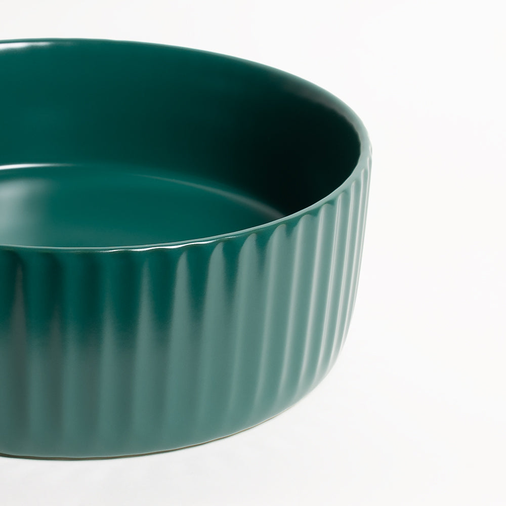 Lula Mini Fluted Matte Green Basin