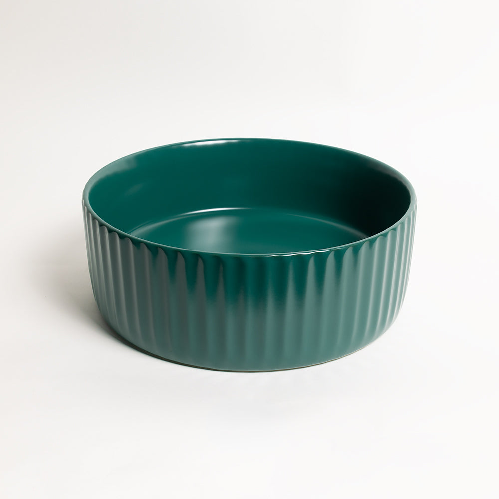 Lula Mini Fluted Matte Green Basin