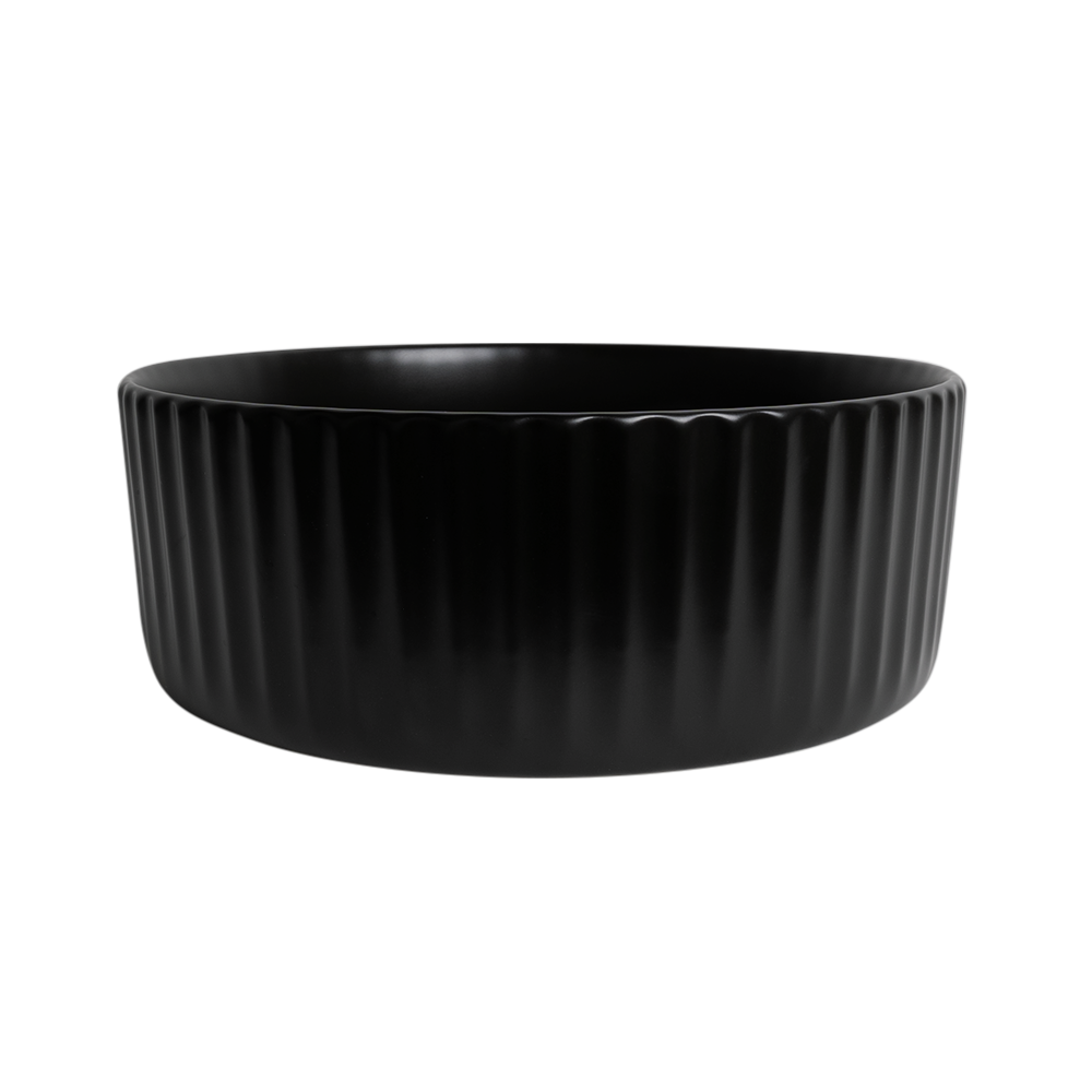 Lula Mini Fluted Matte Black Basin