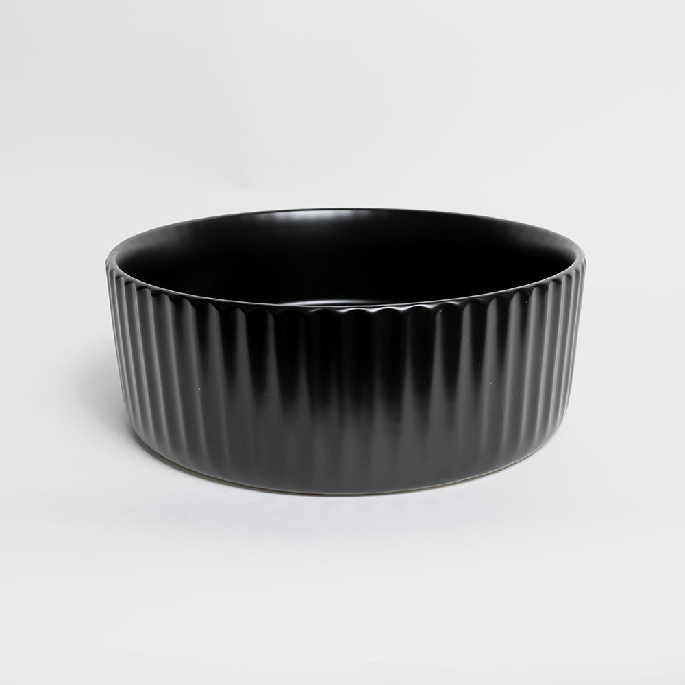 Lula Mini Fluted Matte Black Basin