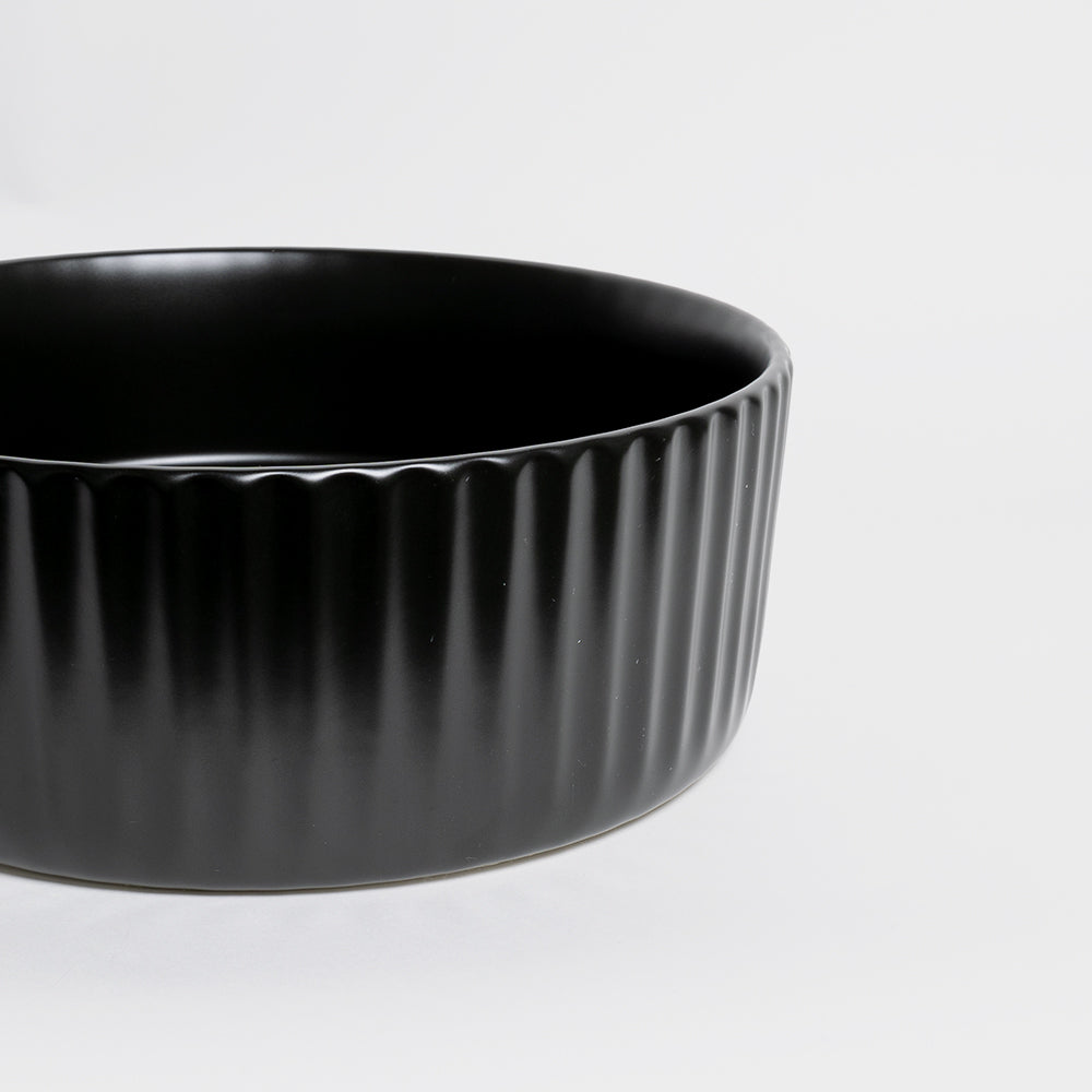 Lula Mini Fluted Matte Black Basin