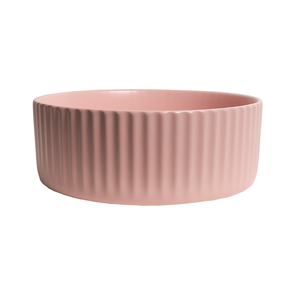 Lula Mini Fluted Matte Pink Basin