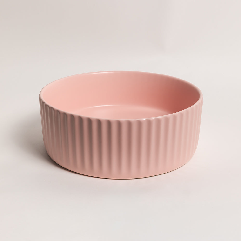 Lula Mini Fluted Matte Pink Basin