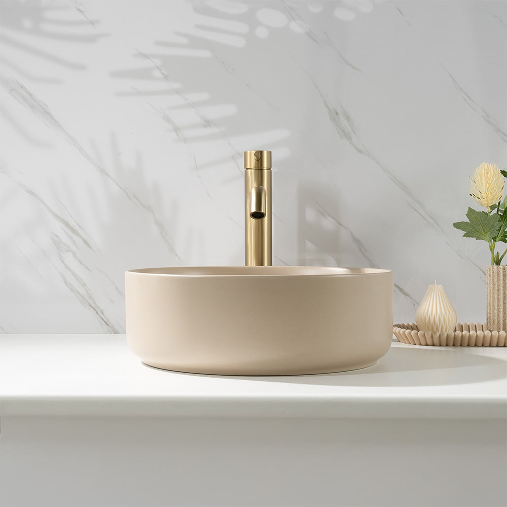 Nashi Matte Ecru Sand Circle Basin