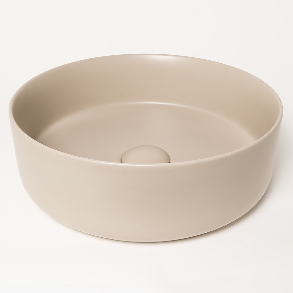 Nashi Matte Ecru Sand Circle Basin