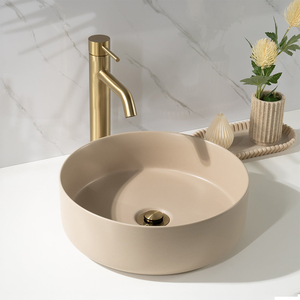 Nashi Matte Ecru Sand Circle Basin