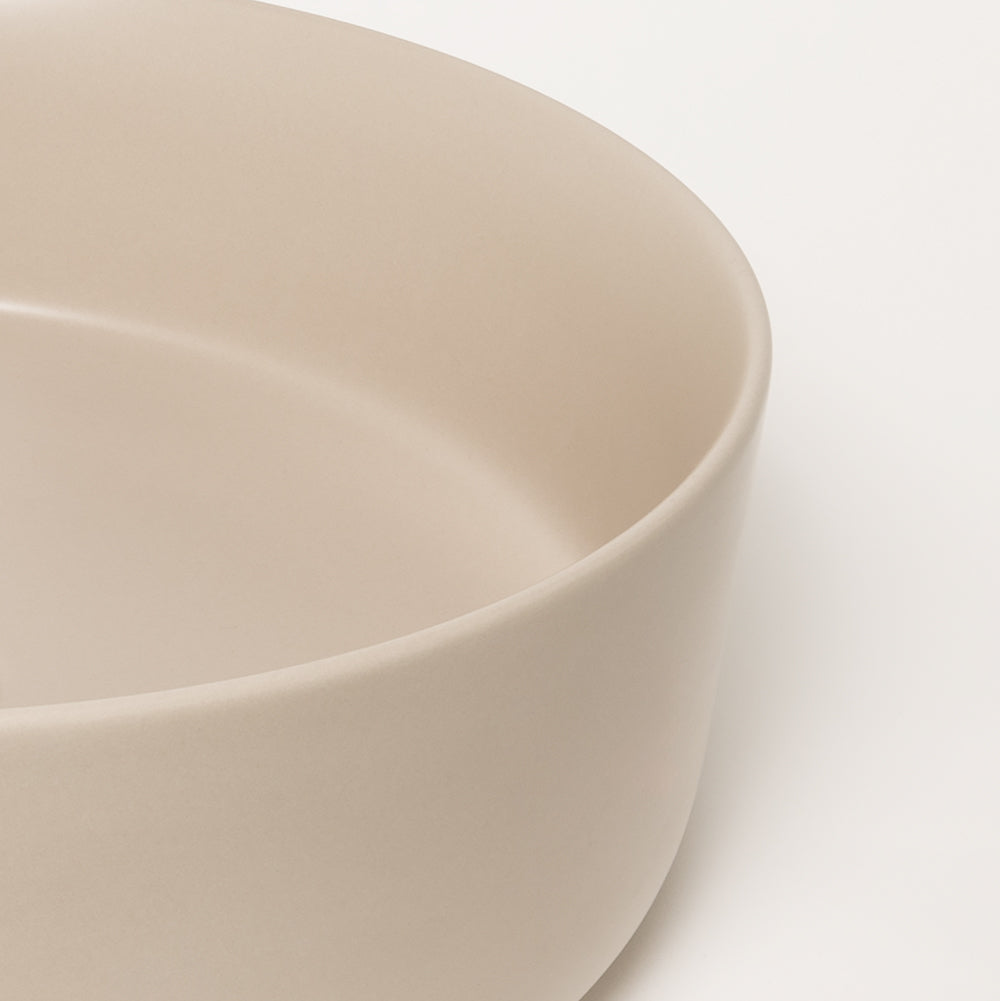 Nashi Matte Ecru Sand Circle Basin