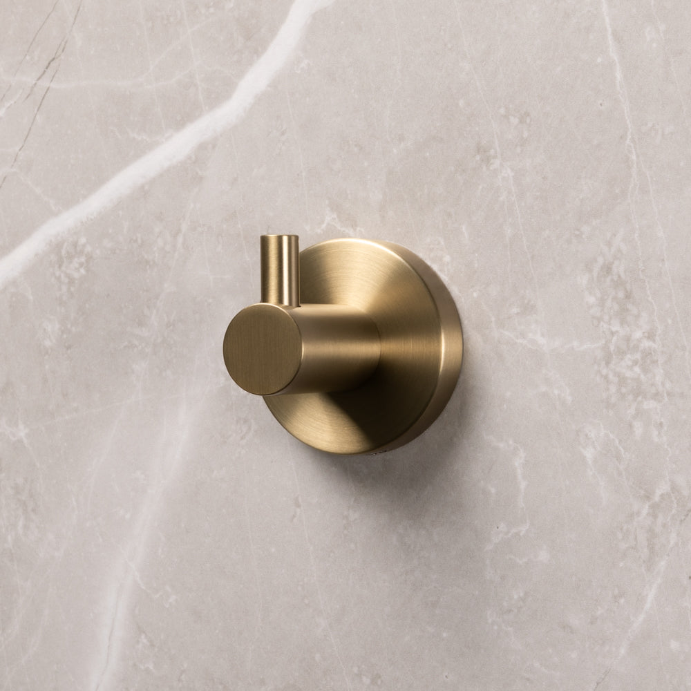 Farina Robe Hook Brushed Brass Gold