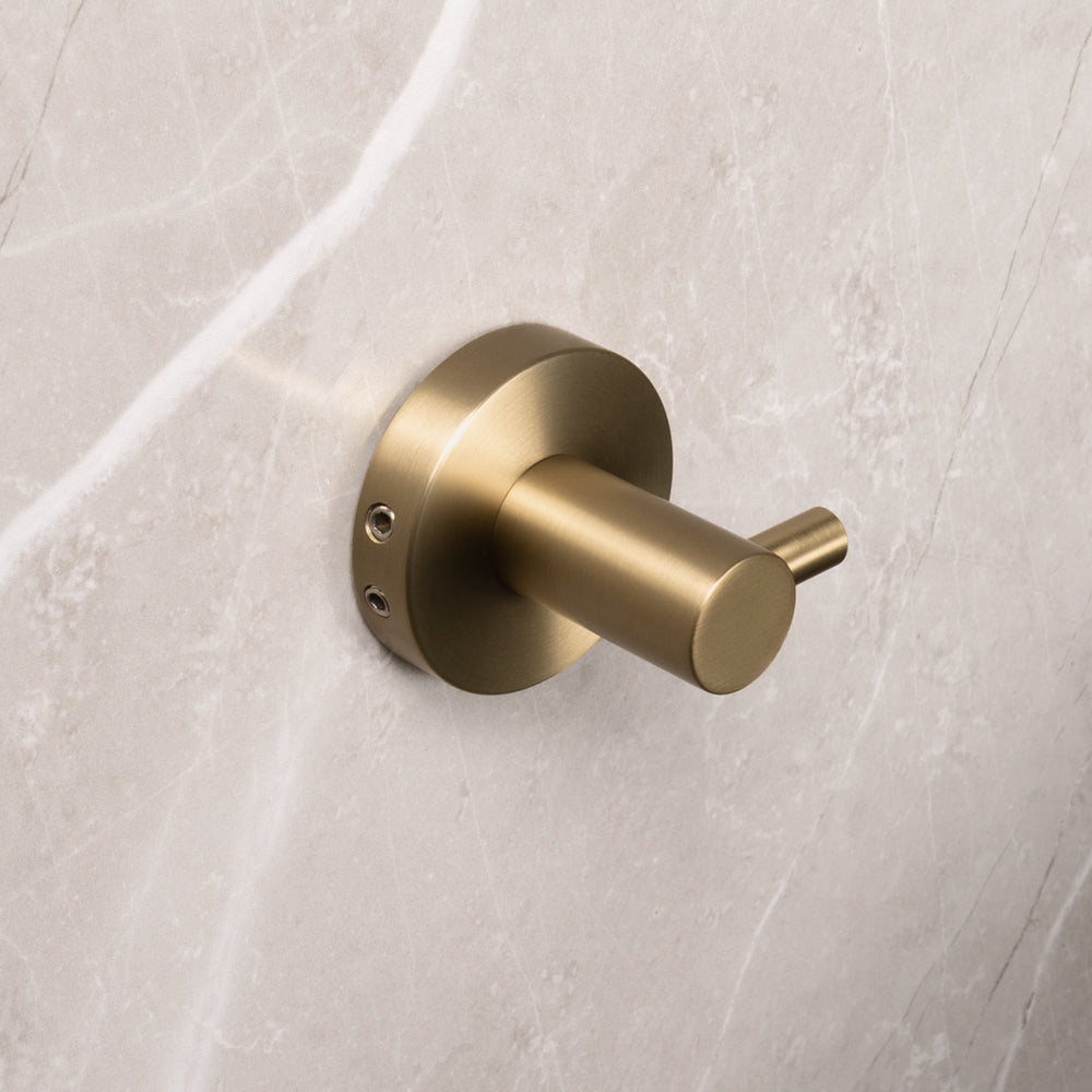 Farina Robe Hook Brushed Brass Gold