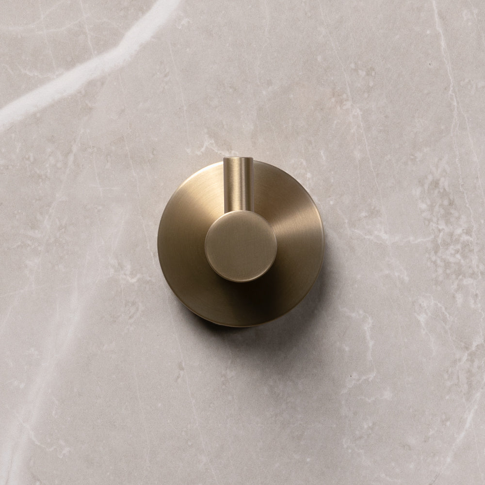 Farina Robe Hook Brushed Brass Gold