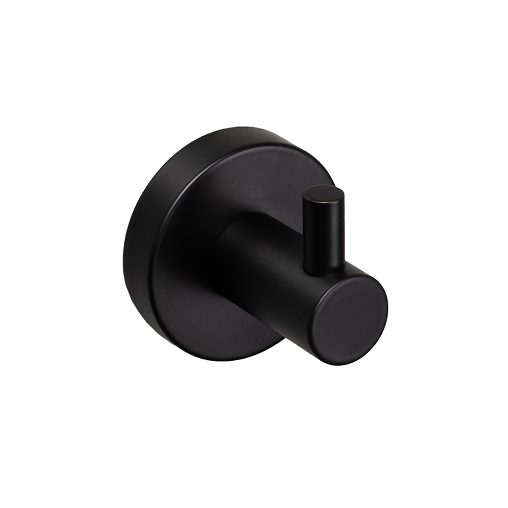 Farina Robe Hook Matte Black – Buildmat