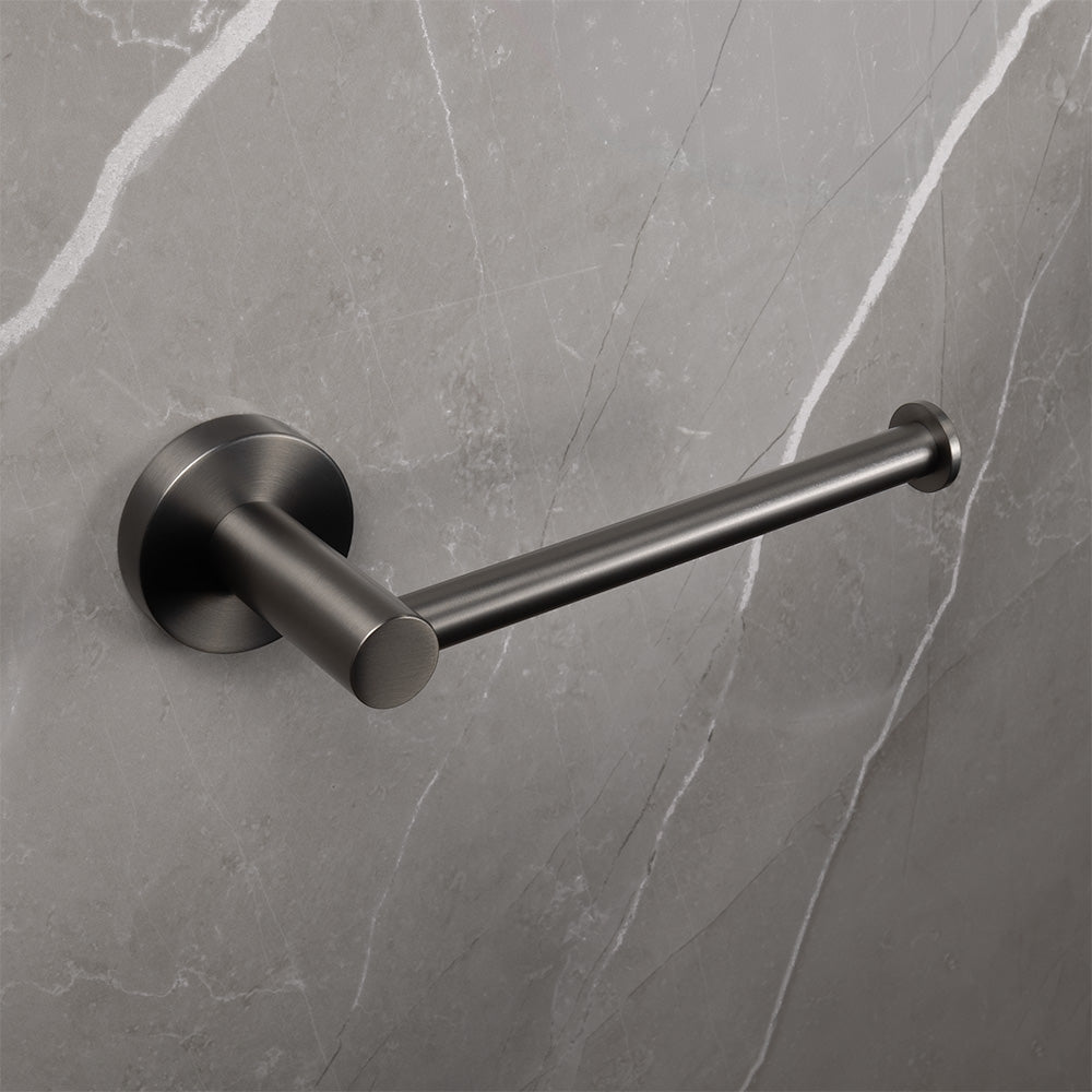 Farina Toilet Roll Holder Brushed Gunmetal