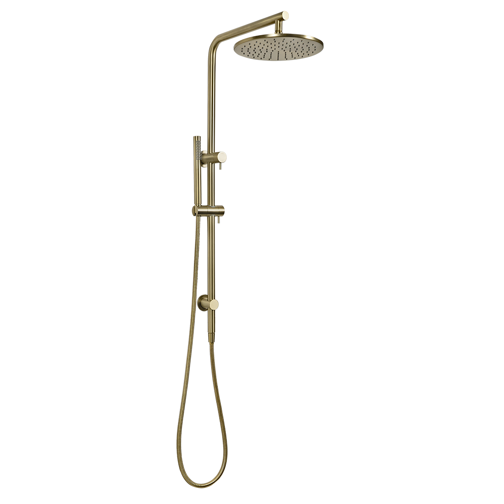 Mira Brushed Brass Gold Shower Rail Twin Set