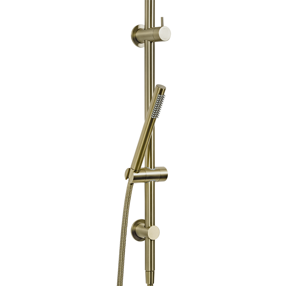 Mira Brushed Brass Gold Shower Rail Twin Set