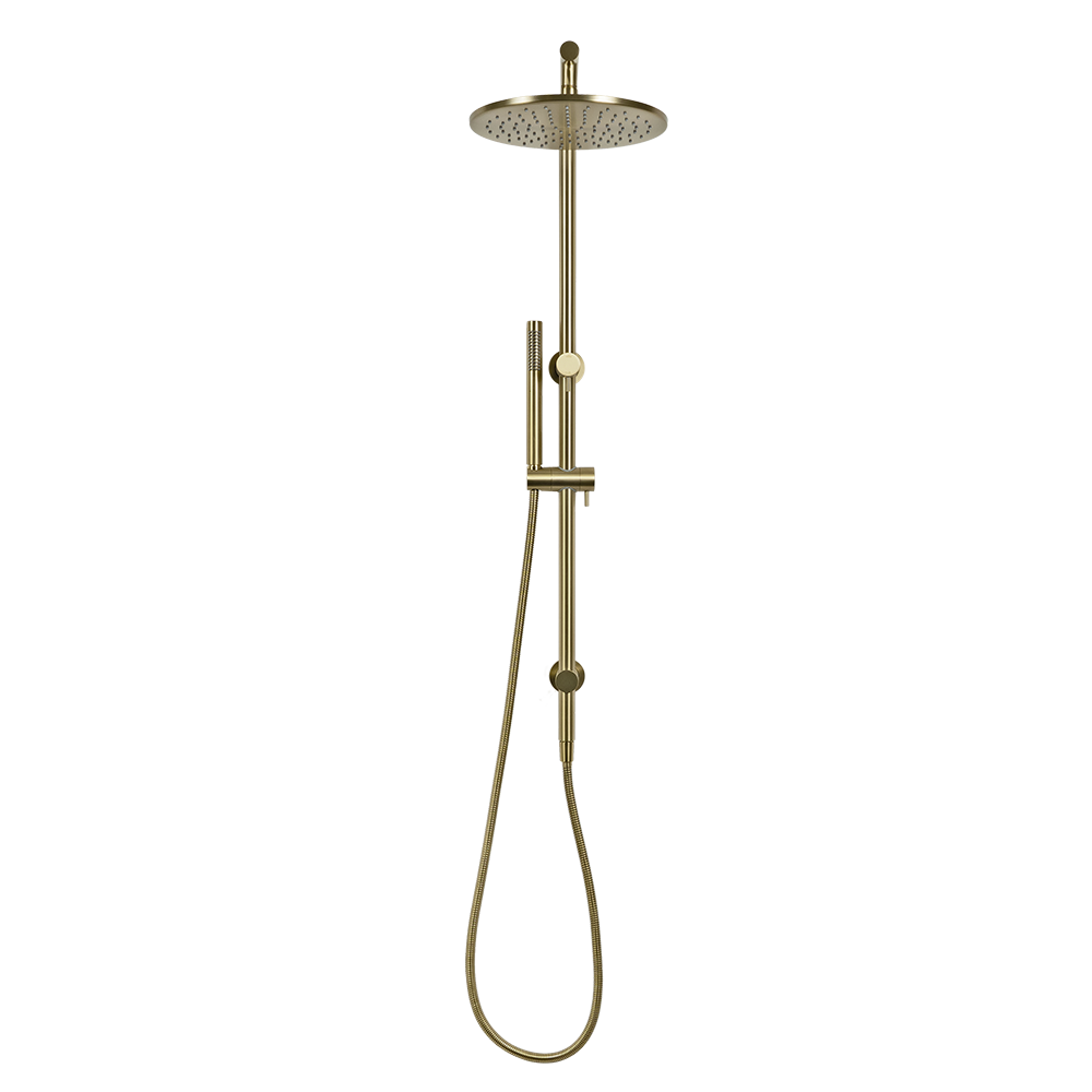 Mira Brushed Brass Gold Shower Rail Twin Set