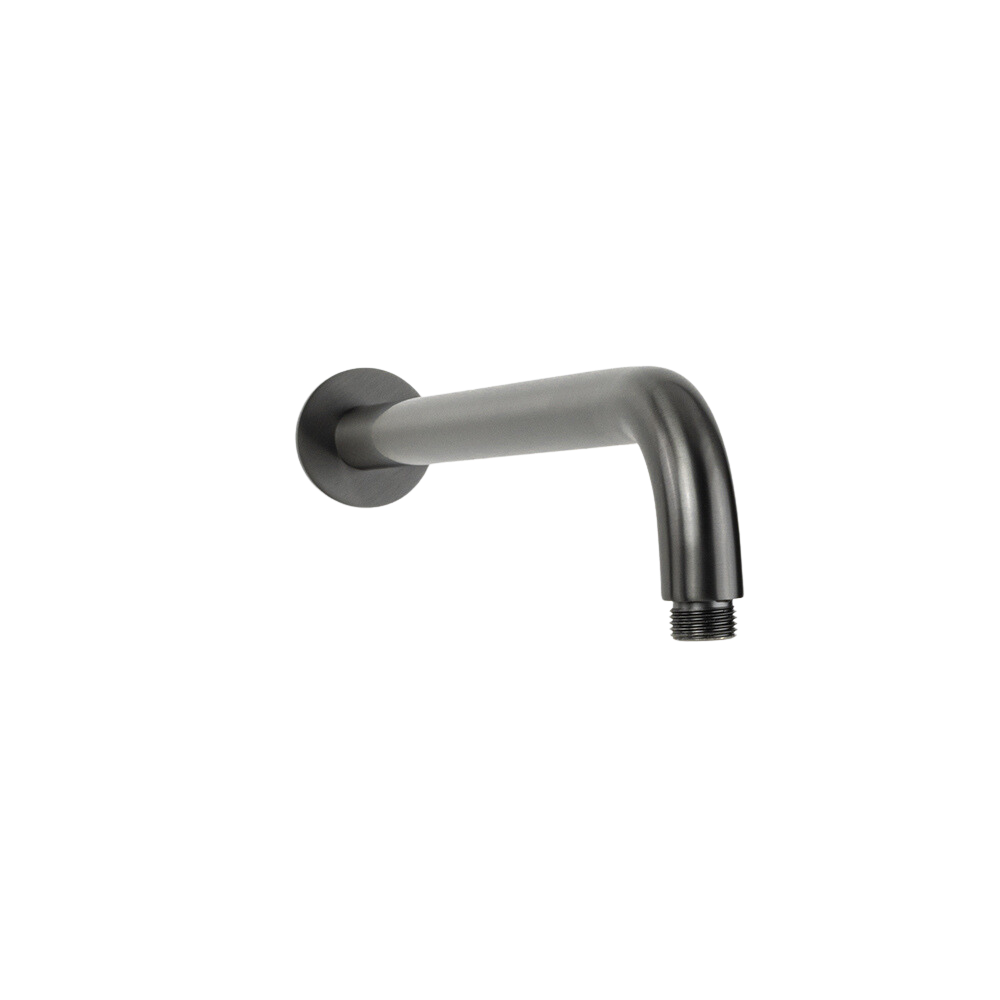 Mira Brushed Gunmetal Curved Shower Arm