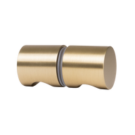 Zala Shower Door Handle Brushed Brass Gold