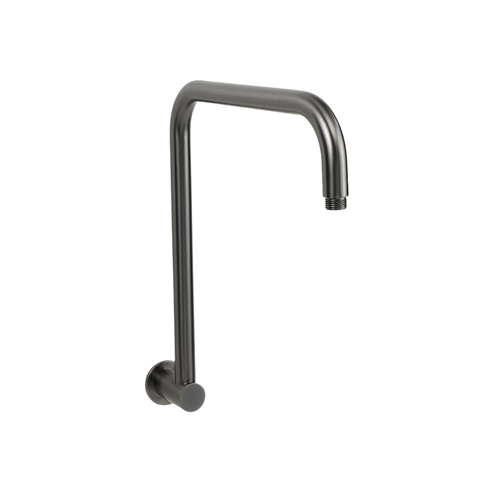 Mira Brushed Gunmetal High Rise Upswept Shower Arm