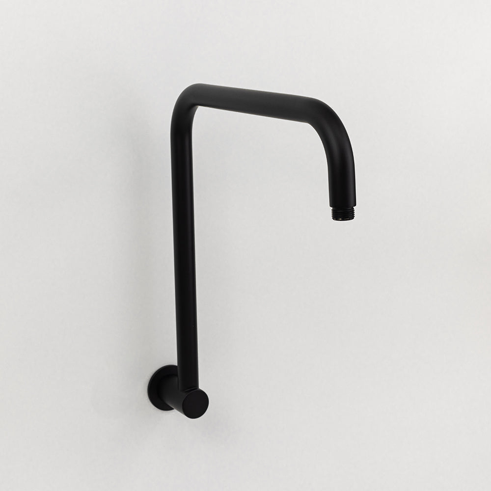 Mira Matte Black High Rise Upswept Shower Arm