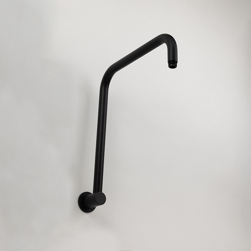 Mira Matte Black High Rise Upswept Shower Arm