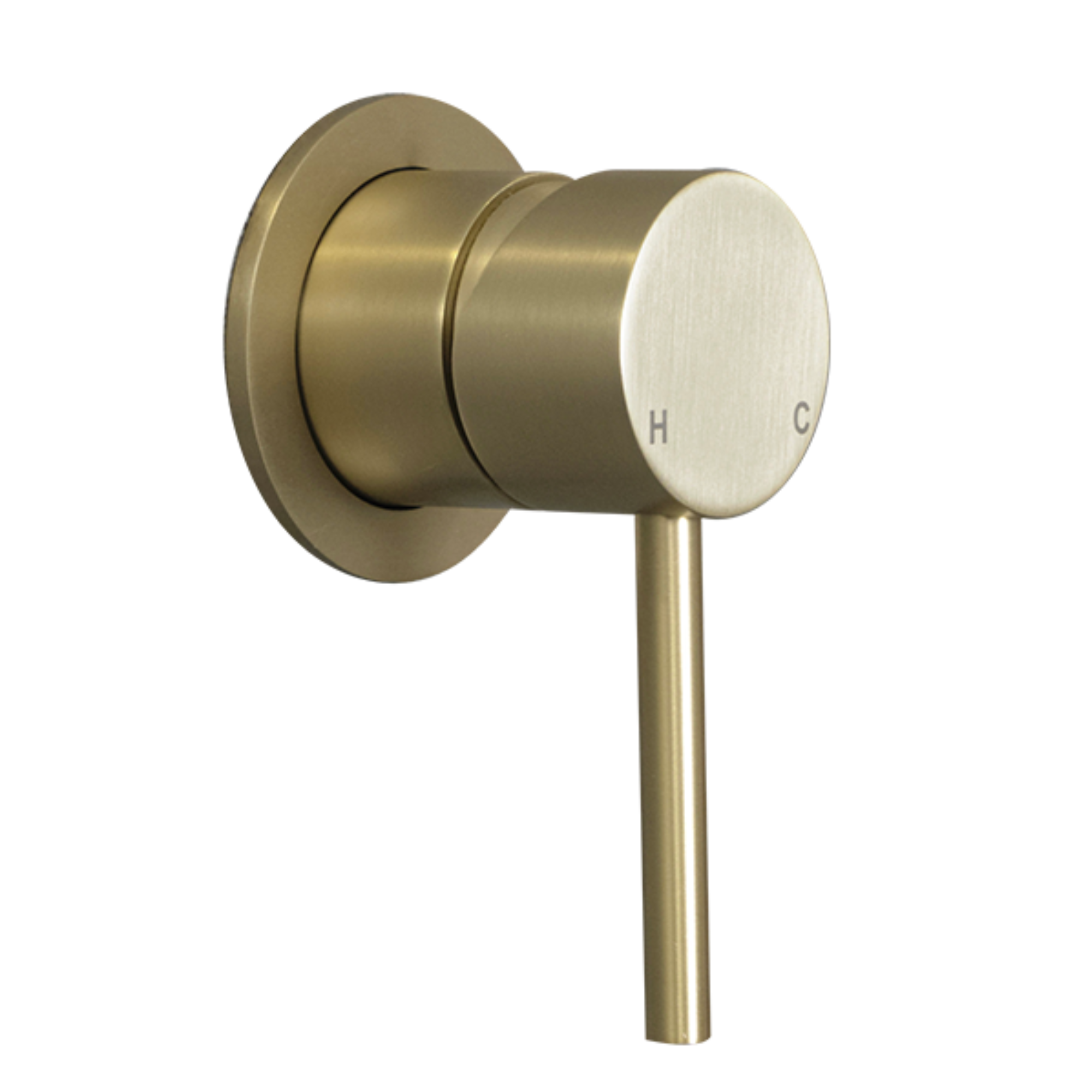 Mira Brushed Brass Gold Wall Mixer