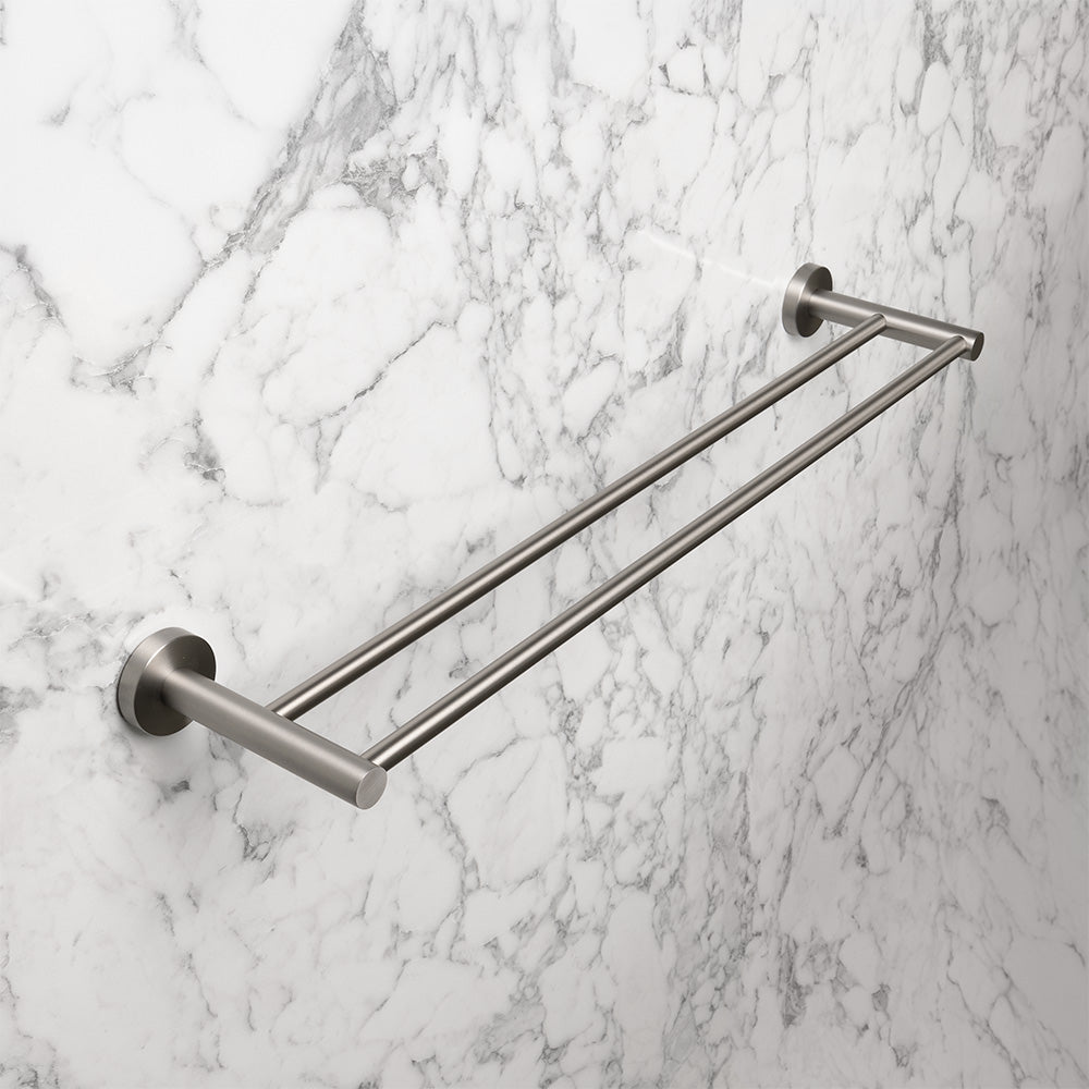 Farina 600 Double Towel Rail Brushed Nickel