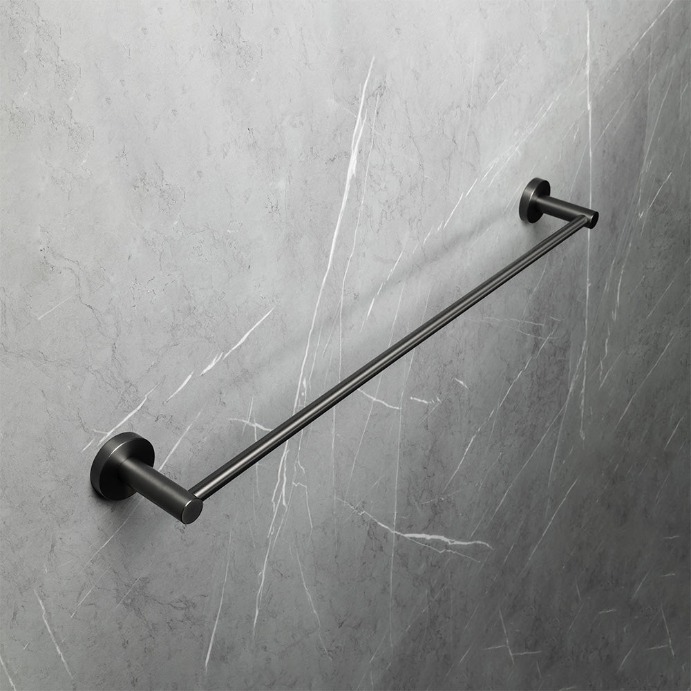 Farina 600 Single Towel Rail Brushed Gunmetal