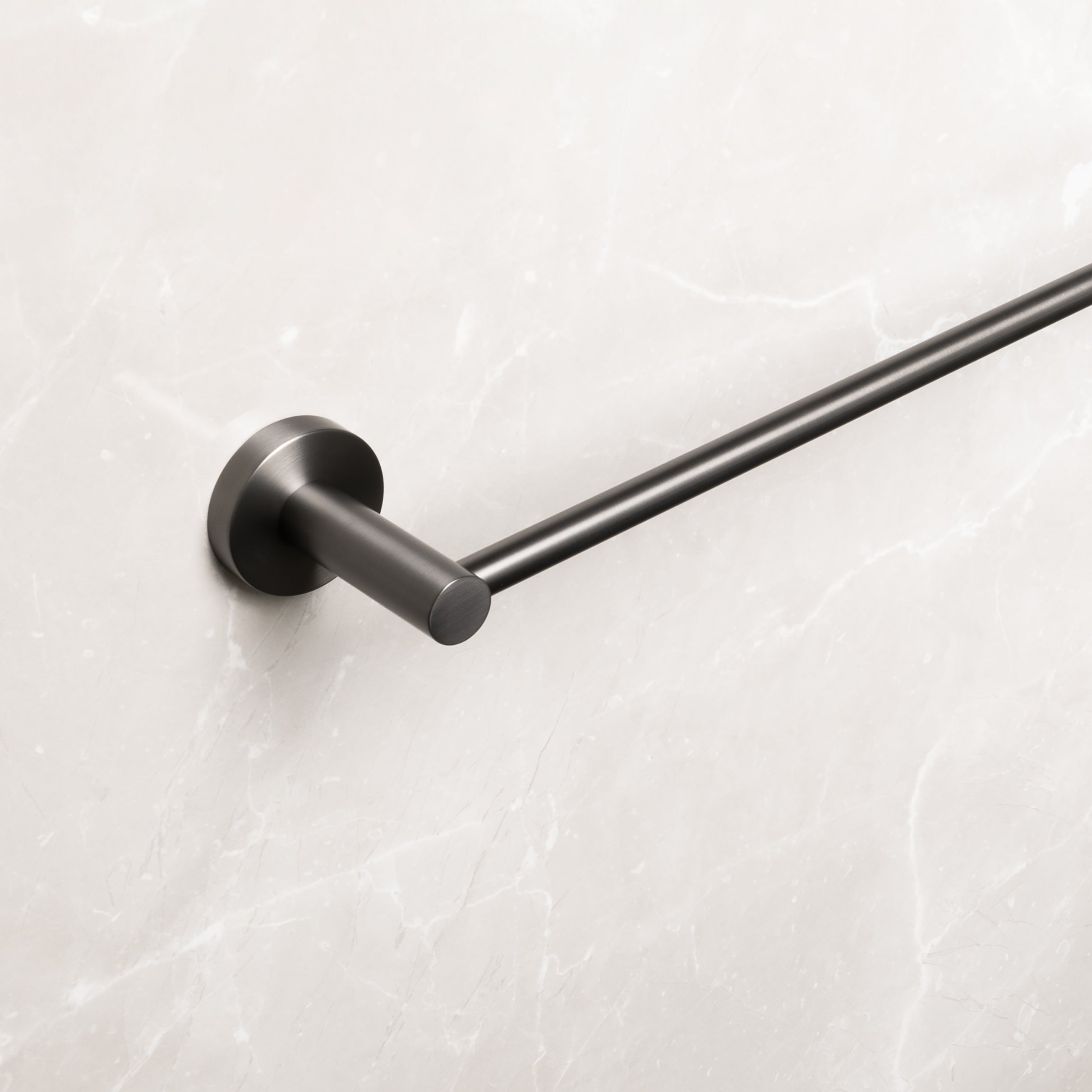 Farina 800 Single Towel Rail Brushed Gunmetal