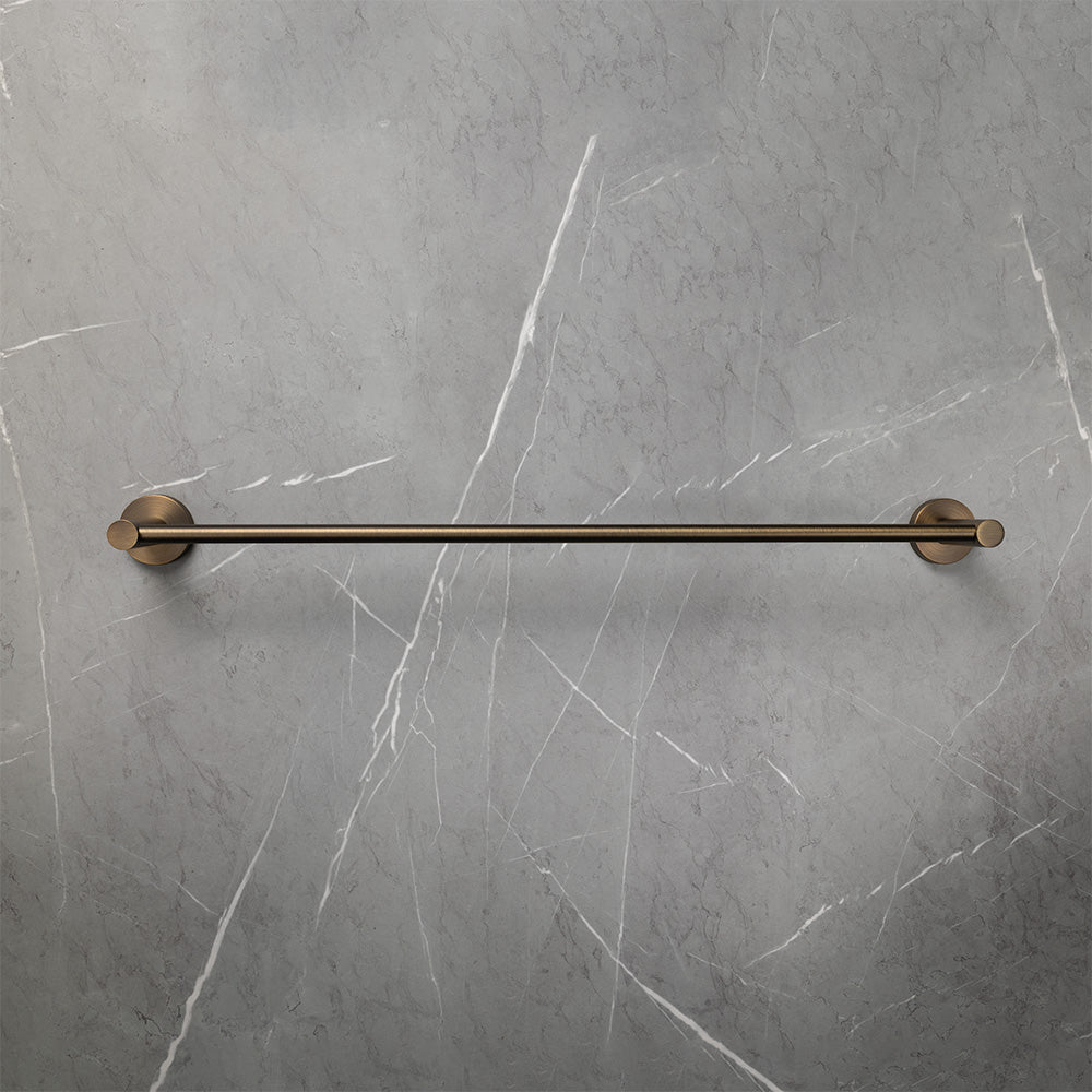 Farina 600 Single Towel Rail Brushed Vintage Antique Brass